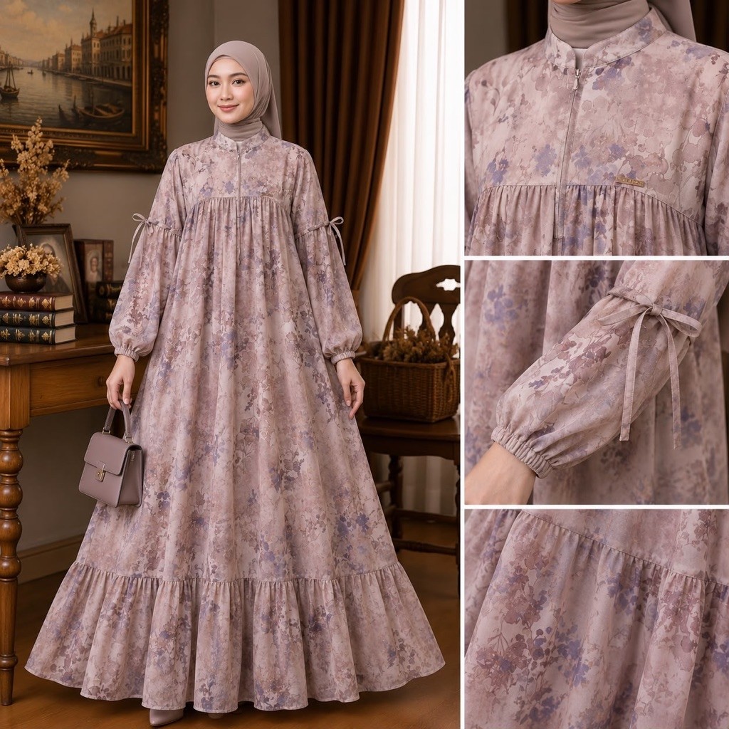 ALICIA DRESS By ZIYA DAILY FASHION ~ Premium Ceruty Babydoll DRESS กับ motif ใหม่ล่าสุด
