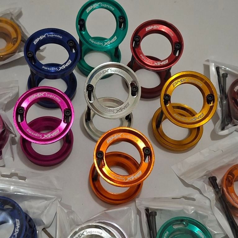 SoS Adaptor BB BMX Europe Crank HT1 HT2 ขนาดใหญ่รูเล็ก 2 สลักเกลียวหลากสี