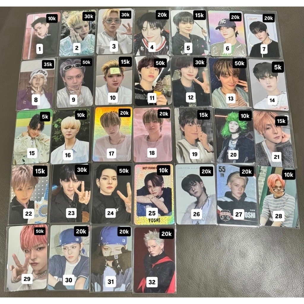 Aab photocard pc treasure - hysubuk, jihoon, yoshi
