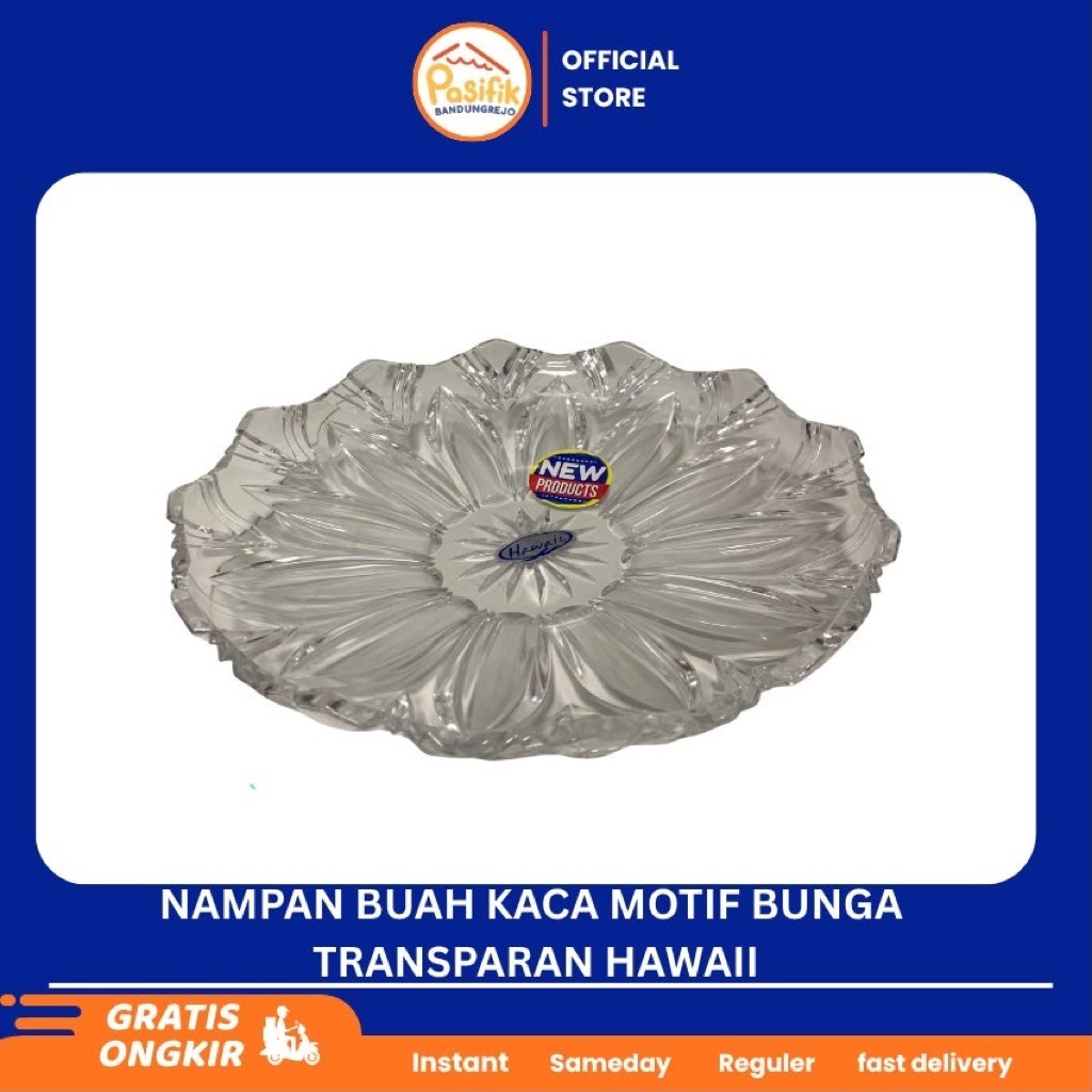MALIKA TRANSPARENT SERVING TRAY/HAWAIIAN MALIKA MULTIPURPOSE TRAY