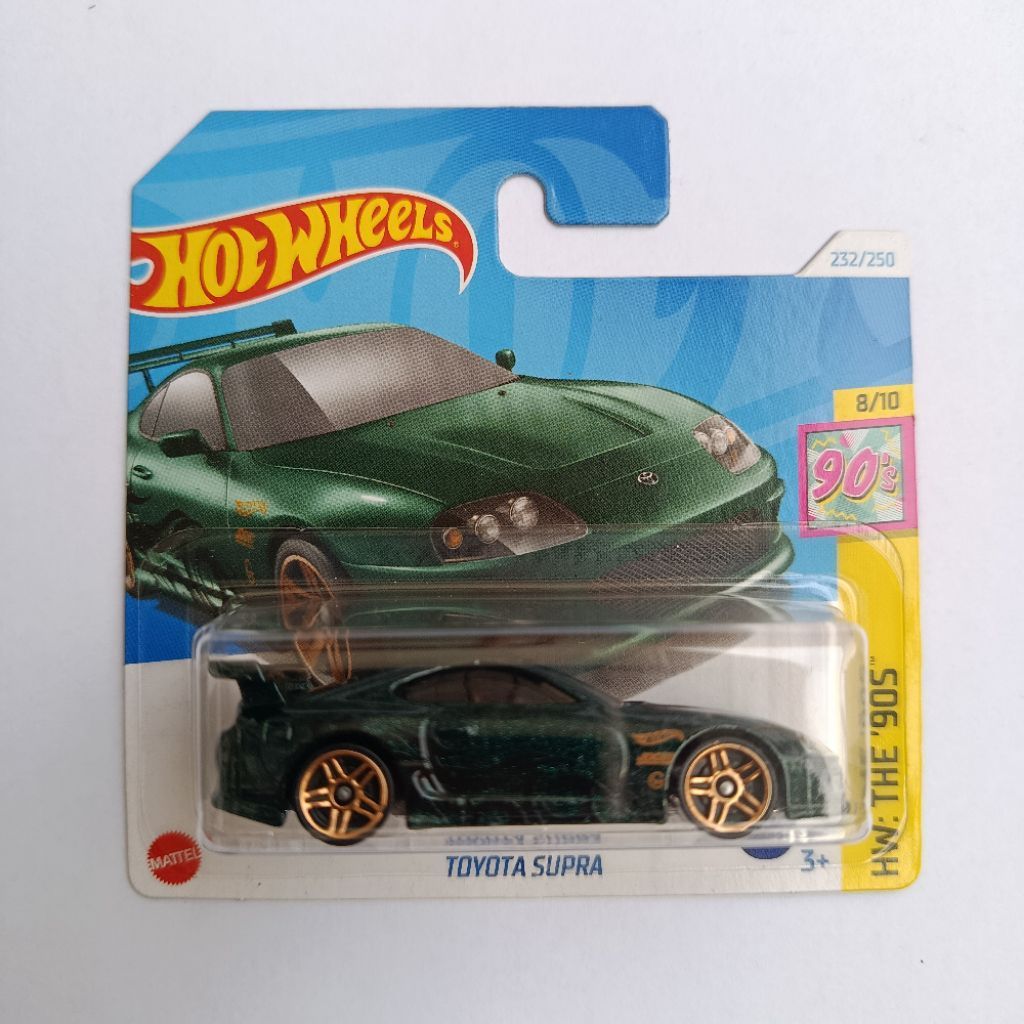 HOT WHEELS TOYOTA SUPRA MK4 GREEN SHORT CARD