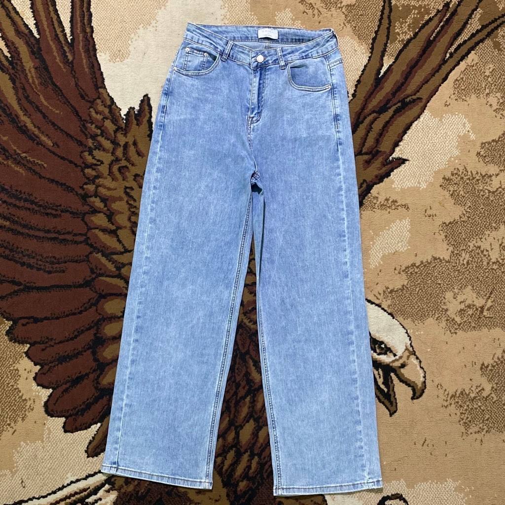 KATUN PIGMENT - AUTHENTIC SKENA / BUGGY JEANS - BLUE JEANS PANTS, THICK DENIM COTTON (สินค้าเรืองแสง