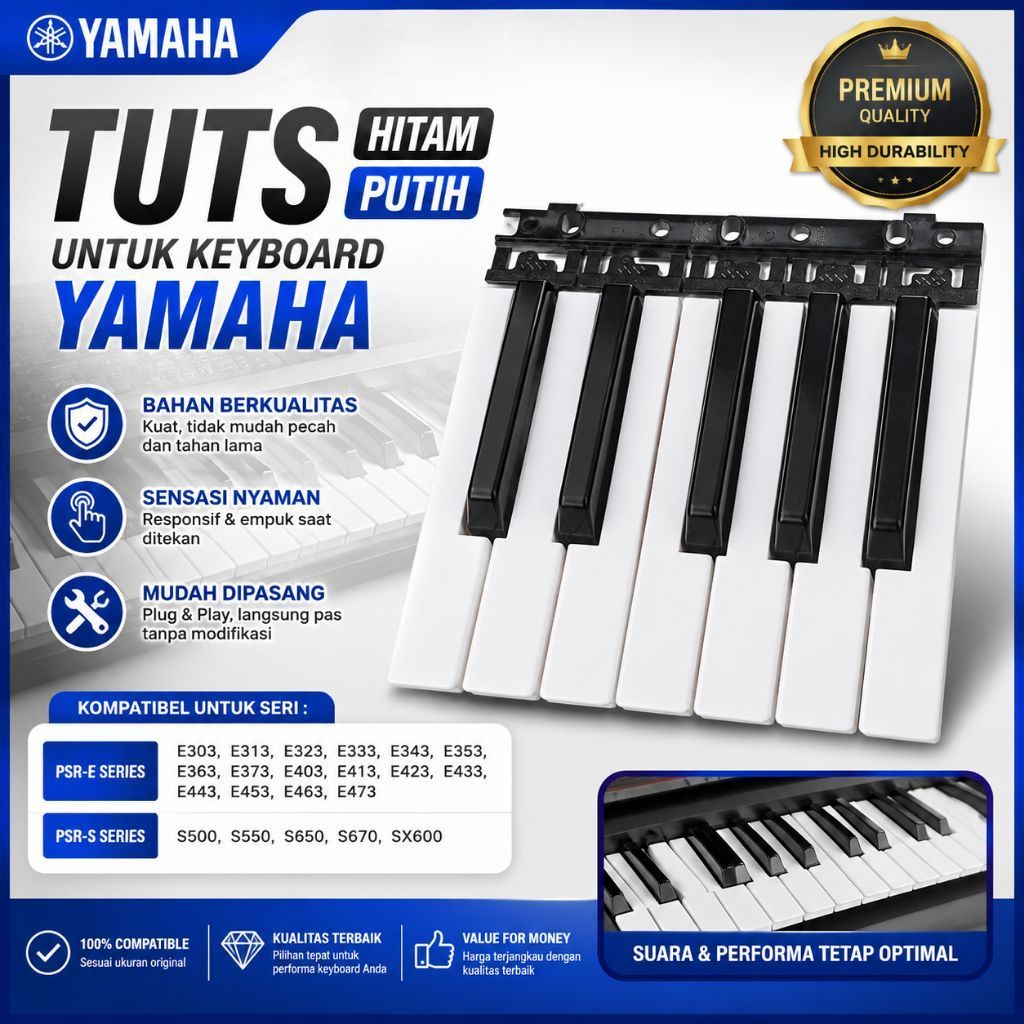 ปุ่มคีย์บอร์ด Yamaha PSR Series E403 e413 e423 e433 e443 e453 e453 e463 e473