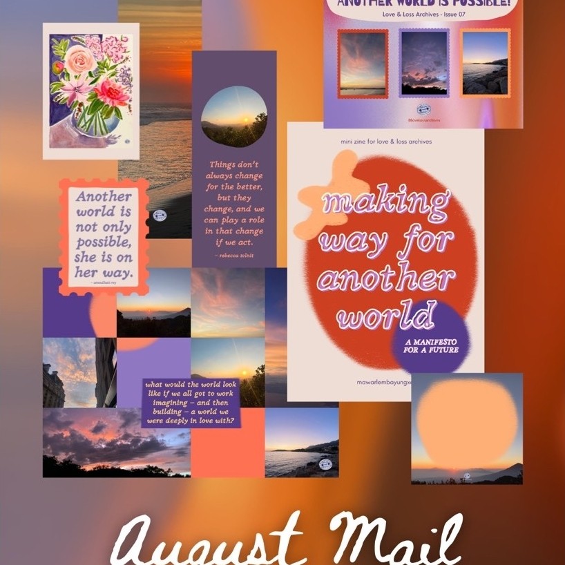 Snail Mail Club Issue 07 - Love & Loss Archves August 2026 edition - สติ๊กเกอร์ตัวอักษร zine