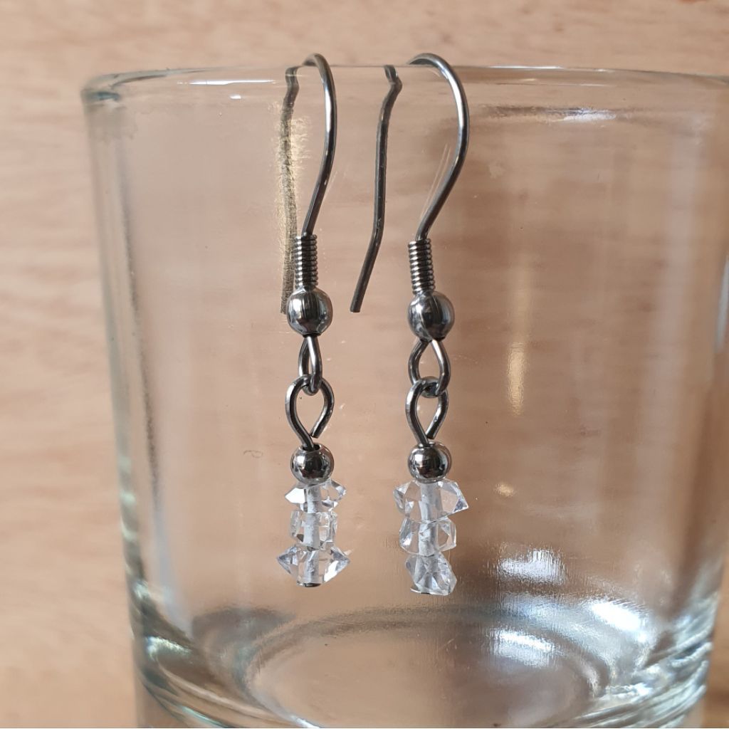HERKIDER DIAMOND STONE EARRINGS