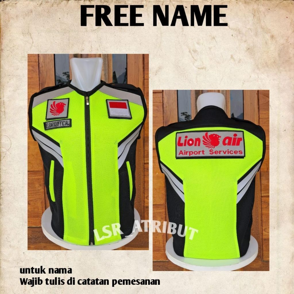 Lion Air Vest ล่าสุด Lion Air Vest ตาข่ายหนา Lion Air Vest