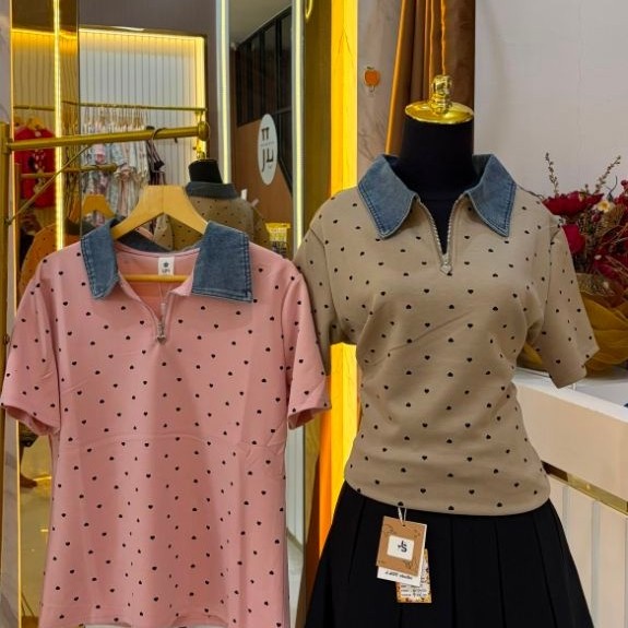 Umi Shop Polka Love 788 Import BKK Top