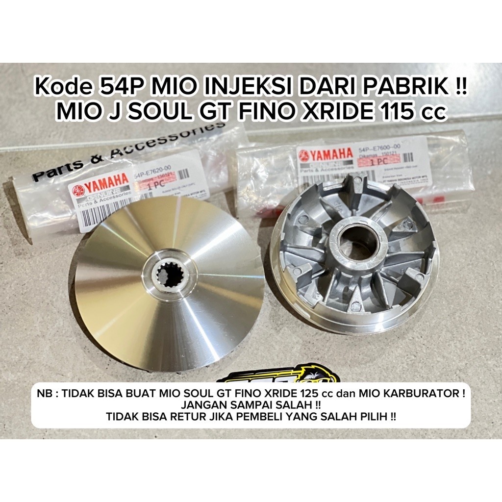 PULLEY RACING 54P Mio J SOUL GT FINO 115 SET ROLLER HOUSING CUSTOM FAN DEGREE 13 13.3 13.5 13.8 14 S