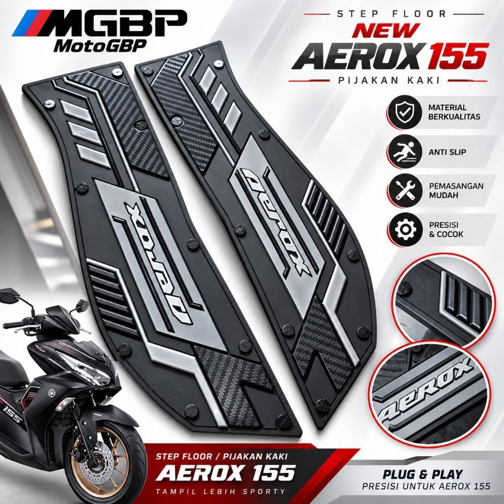 ใหม่ Aerox 155 พรม 2021-2025 Aerox Alpha พรม Aerox Cyber City พรม 2021-2025