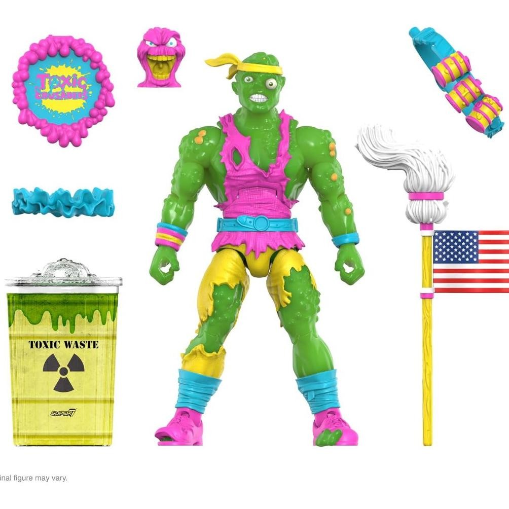 สุดยอด 7 สุดยอด! TOXIC CRUSADERS TOXIC (SLIME GLOW) 17.8 CM WHOLESALE TOXIC CRUSADERS ACTIONFIGUR,