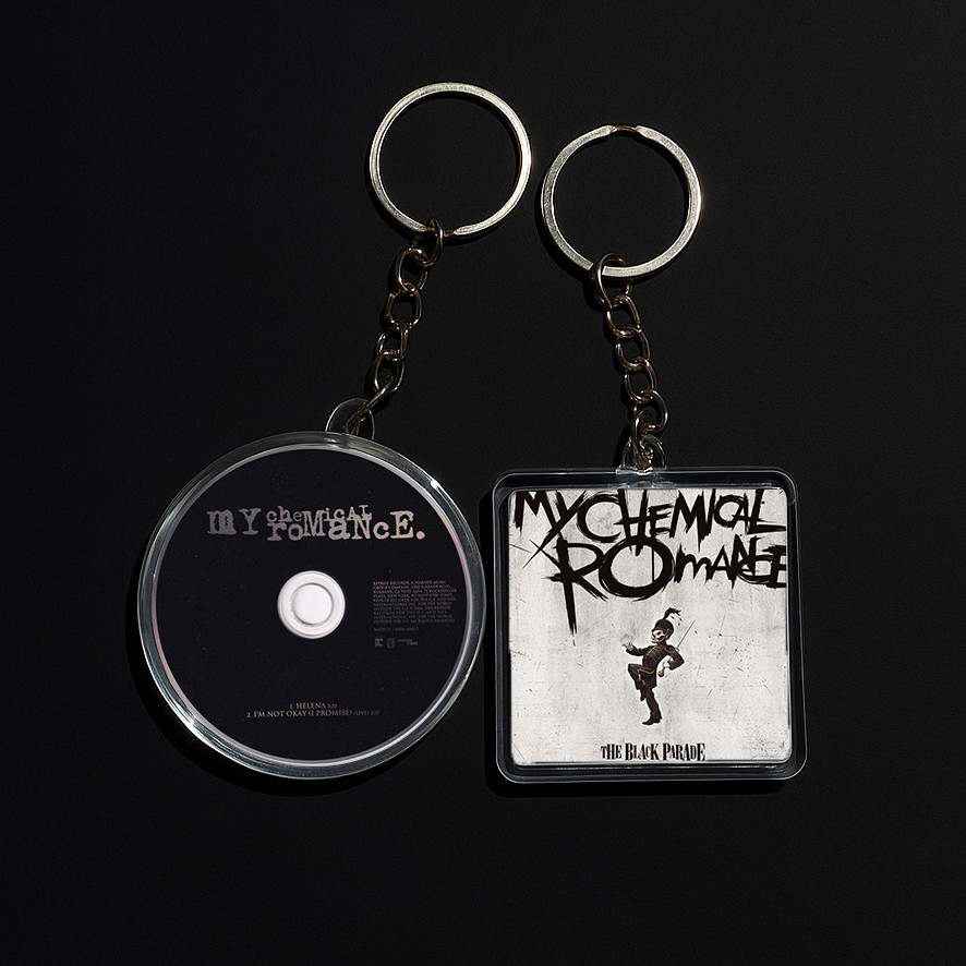 GANTUNGAN CD Keychain + Nirvana Bruno Mars Lady Gaga Band Album Cover และอื่นๆสําหรับกระเป๋าพวงกุญแจ