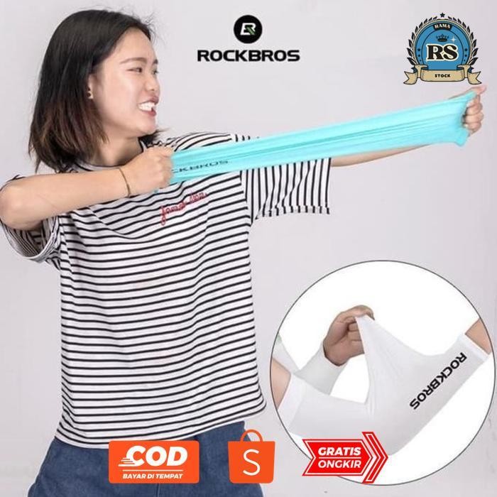 เรา-53 ad-77 แขน Rockbros XT9002 กีฬาถุงมือป้องกันแขนยาว Anti UV Menset Armsleeve Cuff กีฬาขี่จักรยา