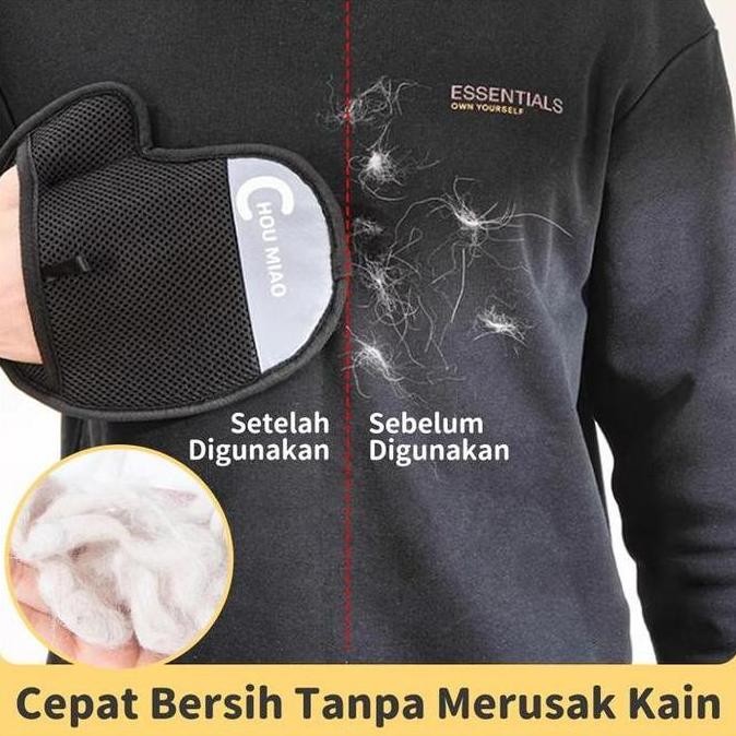 Petcho Two-Way Anti-Static Washable Hair Removal Gloves สําหรับกรูมมิ่งสุนัขและแมว