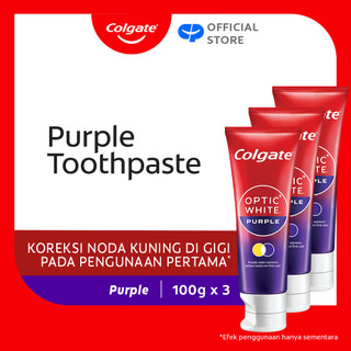 [TRIPLEPACK] Colgate Optic White Purple 100g - Pasta Gigi Putih Alami (Whitening Toothpaste) (3pcs)