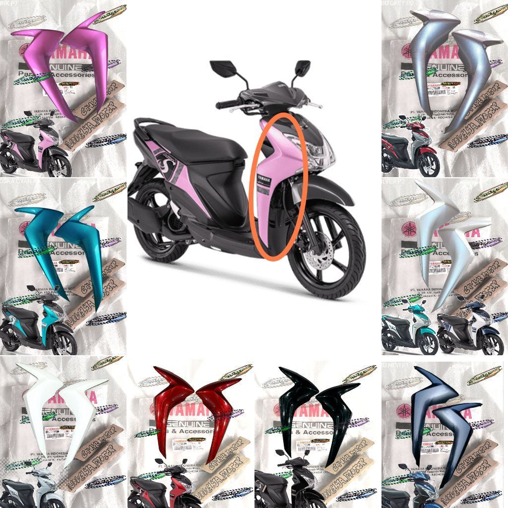 ด้านหน้า WING PANEL YAMAHA MIO S 125 ORIGINAL YAMAHA RIGHT LEFT B3B-F835V-00 B3B-F835U-00
