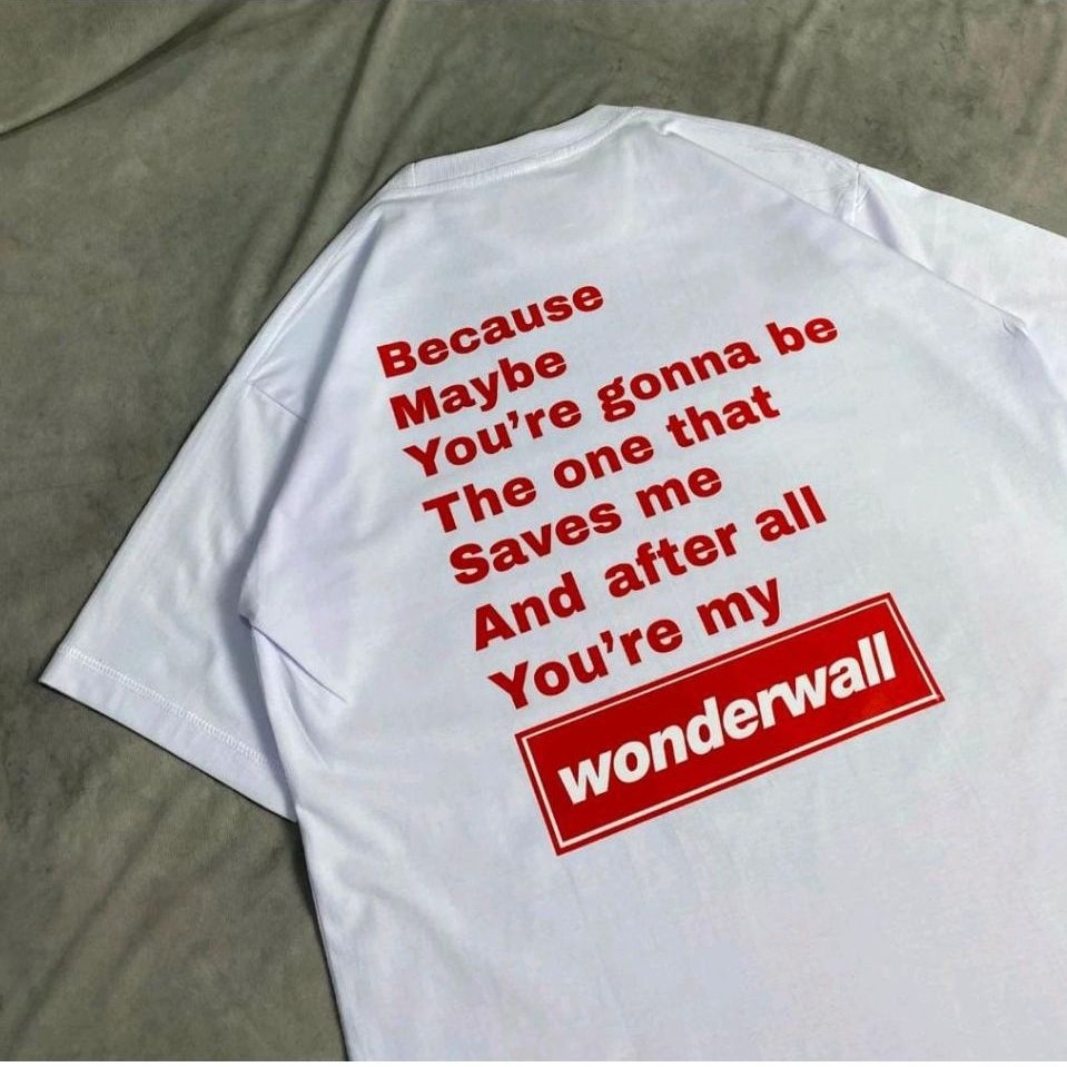 เสื้อยืด Wonderwall Oasis / เสื้อผ้าผู้ชายและผู้หญิง / Wonderwall Oasis Distro