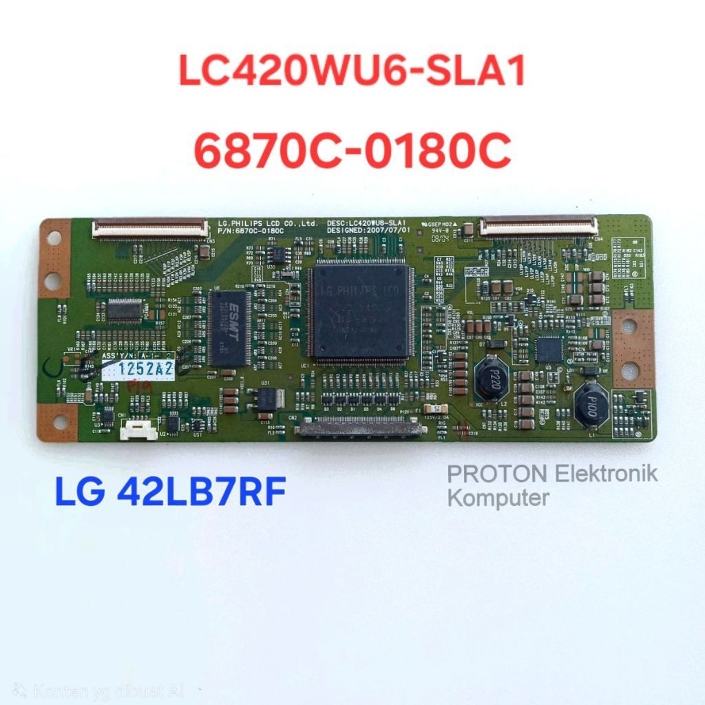T-Con LCD TV LG 42LB7RF Tcon tikon Philips 6870C-0180C LC420WU6-SLA1