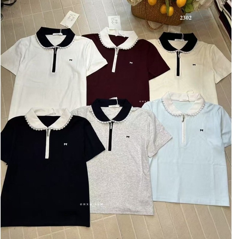 CNN-714 เสื้อคอปกแขนสั้นผู้หญิง FBM-2302