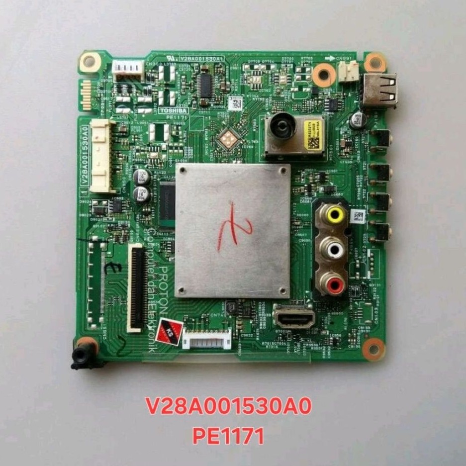 MESIN Toshiba 32L2400VJ 32P2400VJ 32L2400 32P2400 VJ LED TV เมนบอร์ด LCD V28A001530A0 PE1171 V28A001