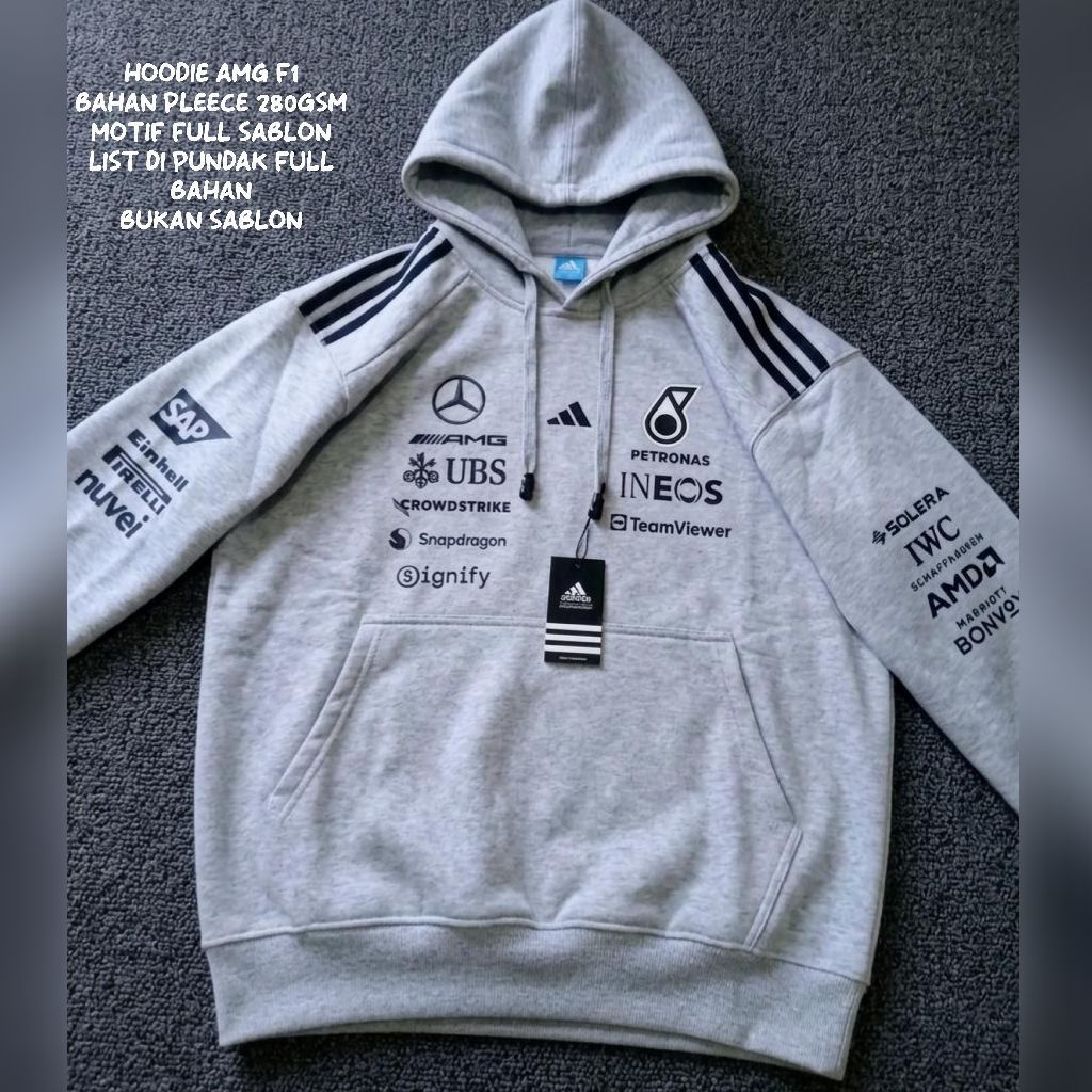 Mercedes Amg f1 Hoodie Jumper เสื้อกันหนาวมีฮู้ดสําหรับแข่งทุกเพศ