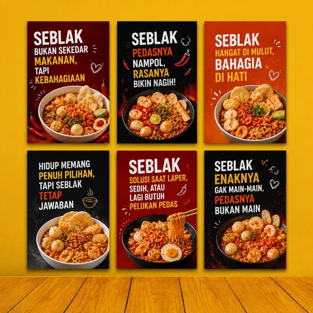โปสเตอร์ติดผนัง Seblak, การตกแต่งผนัง Seblak, ตกแต่งผนัง, คําคม Seblak พิเศษ