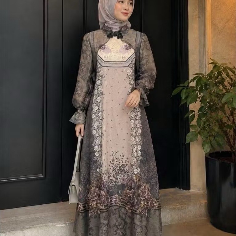 Reyna gamis เดรส Reyna gamis ล่าสุด 2026 เดรสพิมพ์ลาย