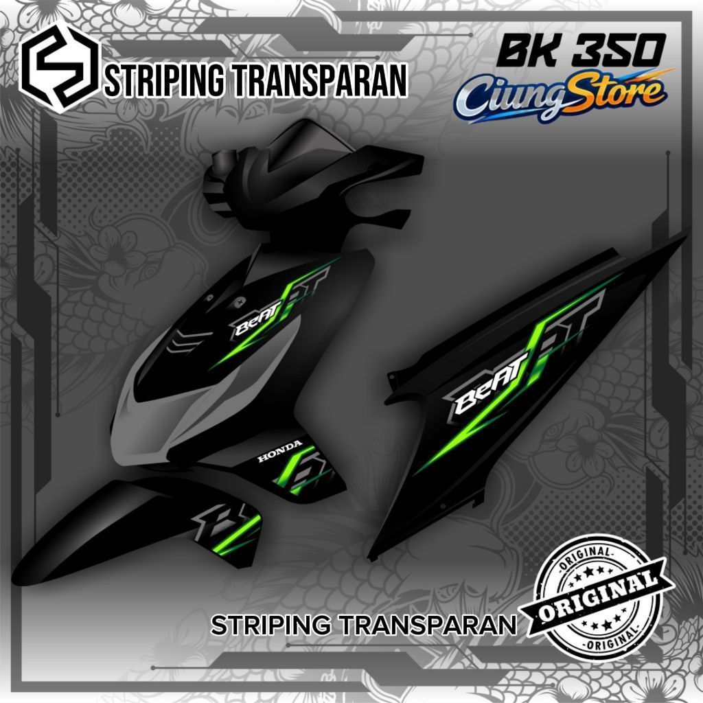 TRANSPARENT BEAT CARBON STRIPING THAILAND VARIATION BEAT CARBON bk 347 bk 354
