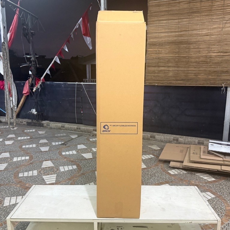 กระดาษแข็ง 14 ซม. x 14 ซม. x 100.5 ซม. (1000) Used Amcor Double Wall