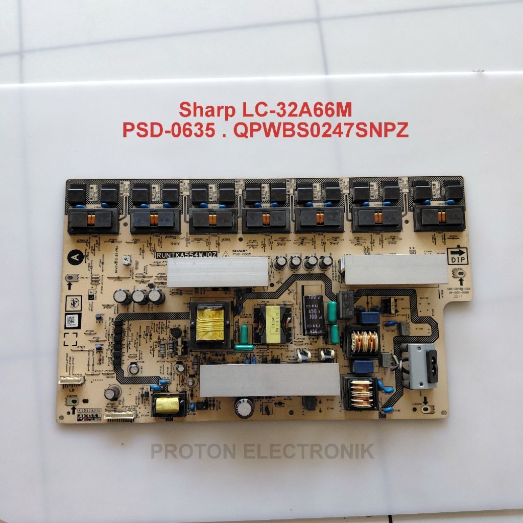 PSU LCD TV Sharp Aquos LC-32A66M LC 32A66M แหล่งจ่ายไฟ RUNTKA554WJQZ PSD-0635 QPWBS0247SNPZ (8Z) S88