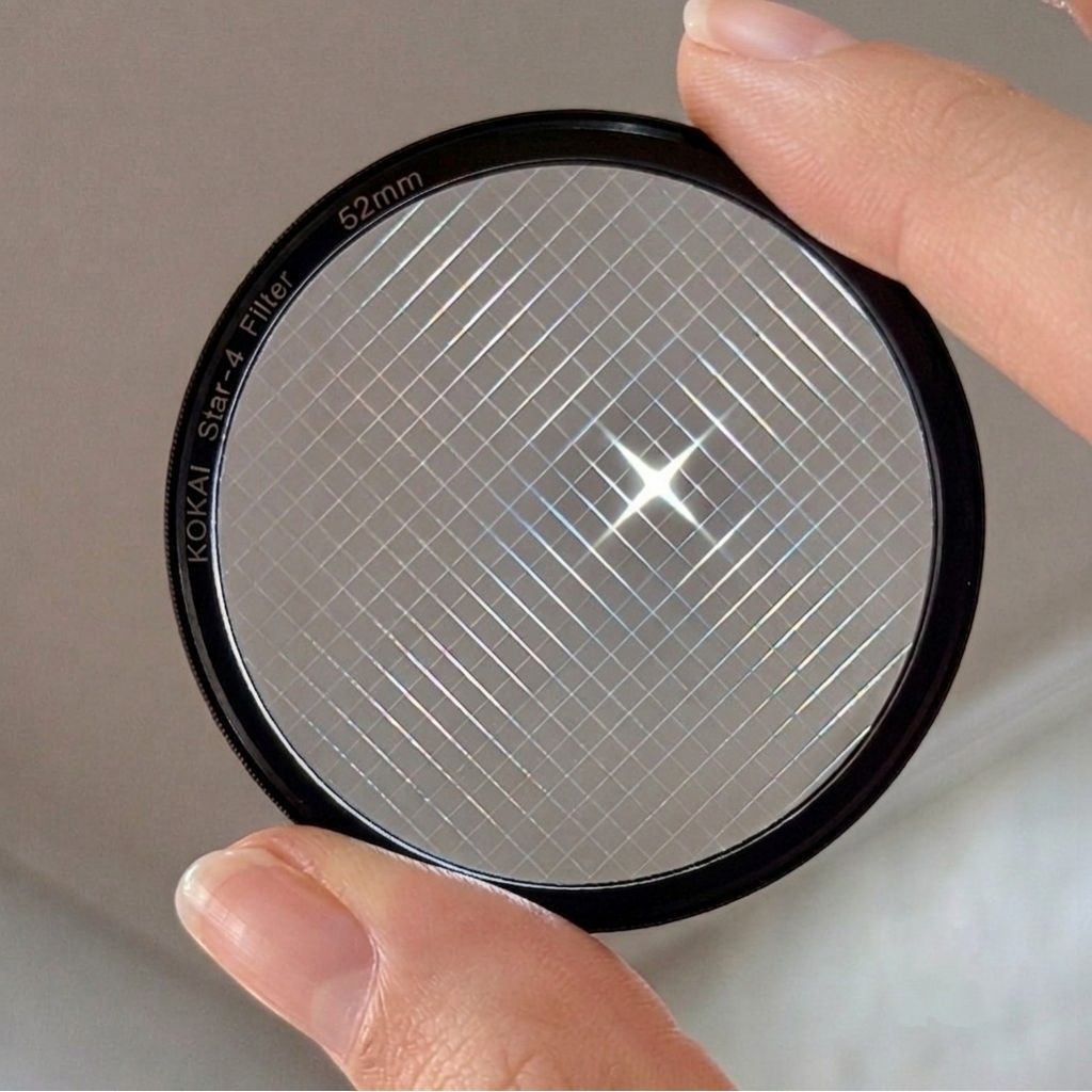 Star 4 52mm Cross Starburst Camera Lens Filter KOKAII 52 mm Star Effect - Starlight Filter Photograp