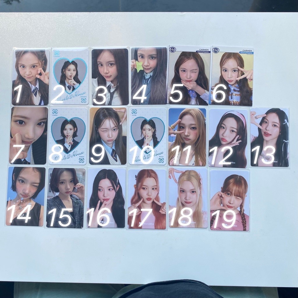 PC H2H อย่างเป็นทางการ PHOTOCARD HEARTS2HEARTS CARMEN IAN JIWOO JUUN YUHA ANA ANNA ANNA A-NA YEON AL