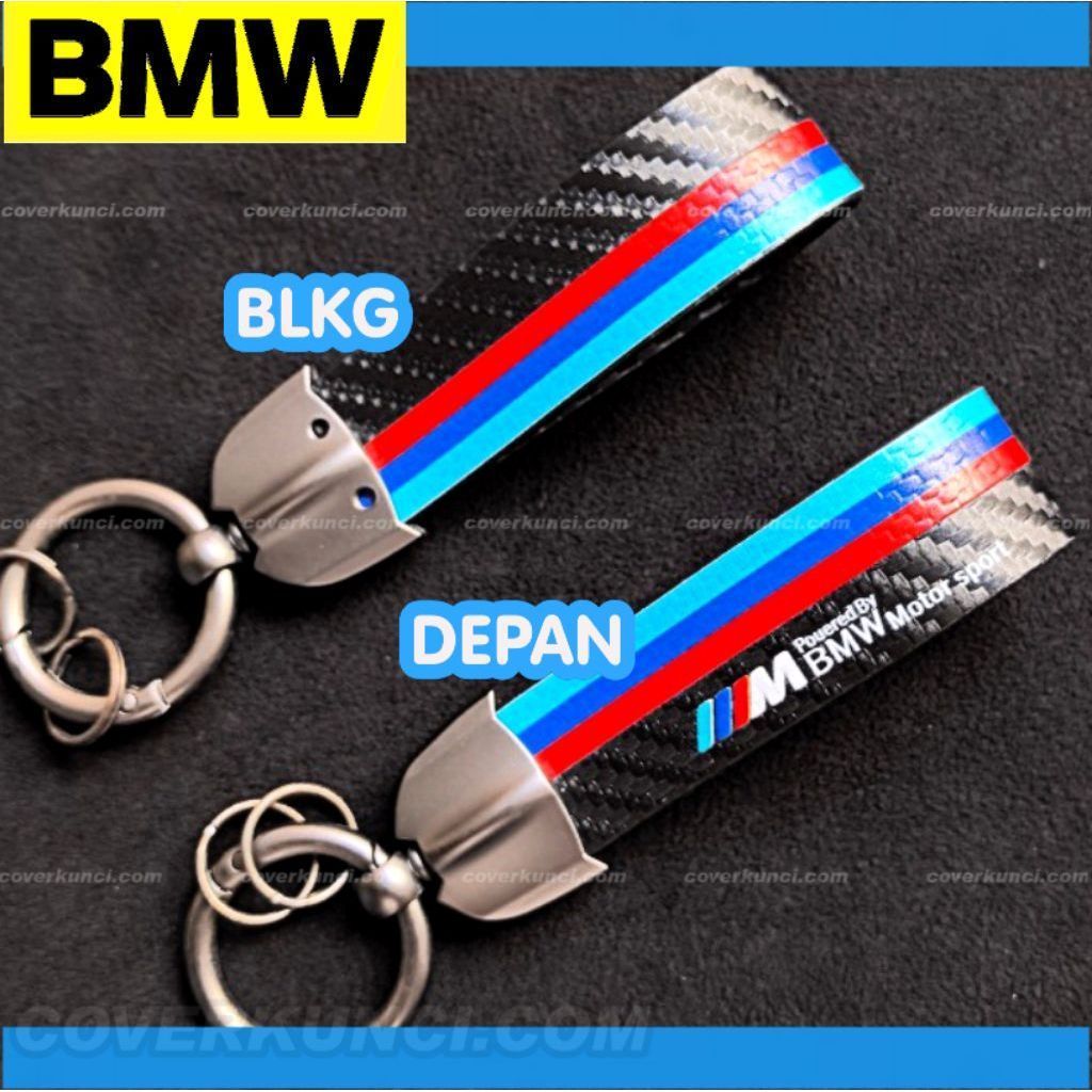 GANTUNGAN BMW MSPORT MOTORSPORT AUDI RS MERCEDES AMG PERTRONAS คาร์บอนหนัง LANYARD KEYRING STRAP