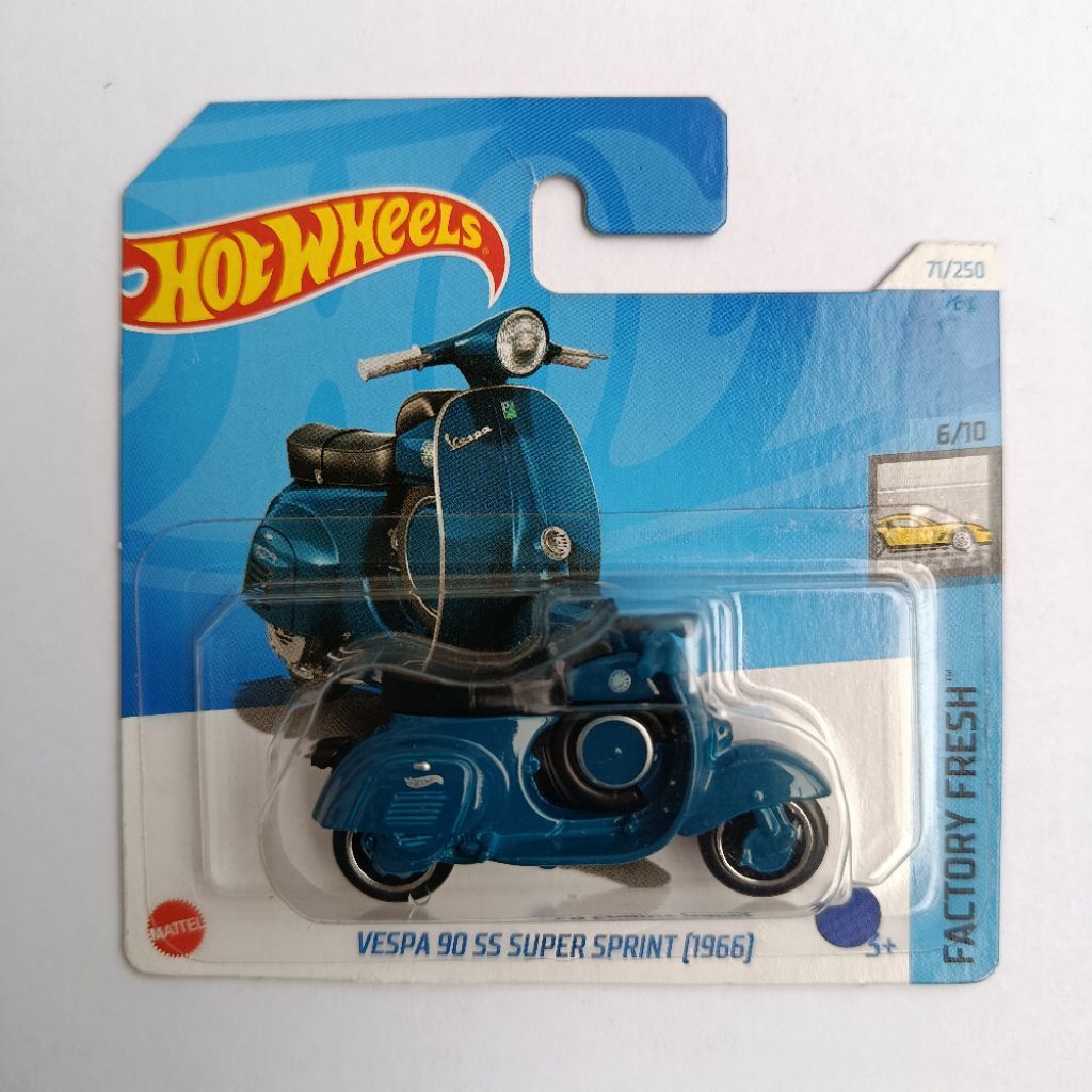 HOT VESPA 90 SS SUPER SPRINT BLUE SHORT CARD