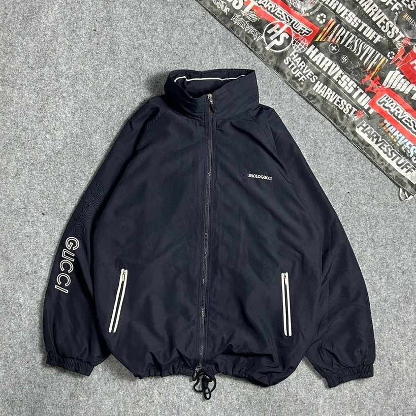 WINDBREAKER JACKET VINTAGE PAOLOGUCCII NAVY