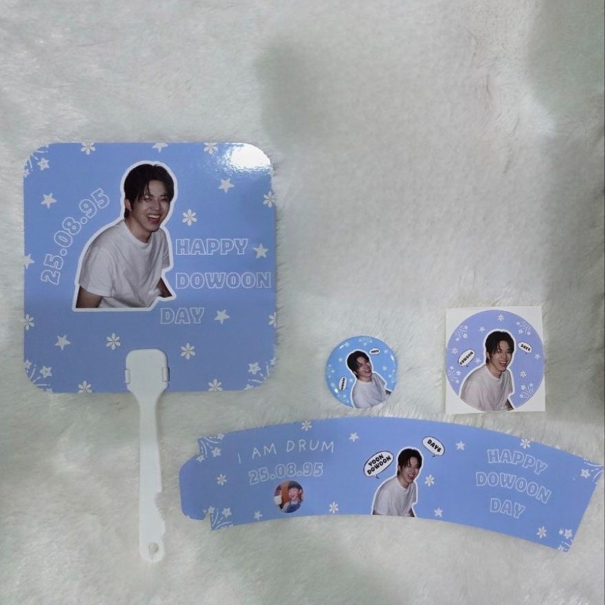 FREEBIES DAY6 DOWOON CUPSLEEVE PIN STICKER FAN