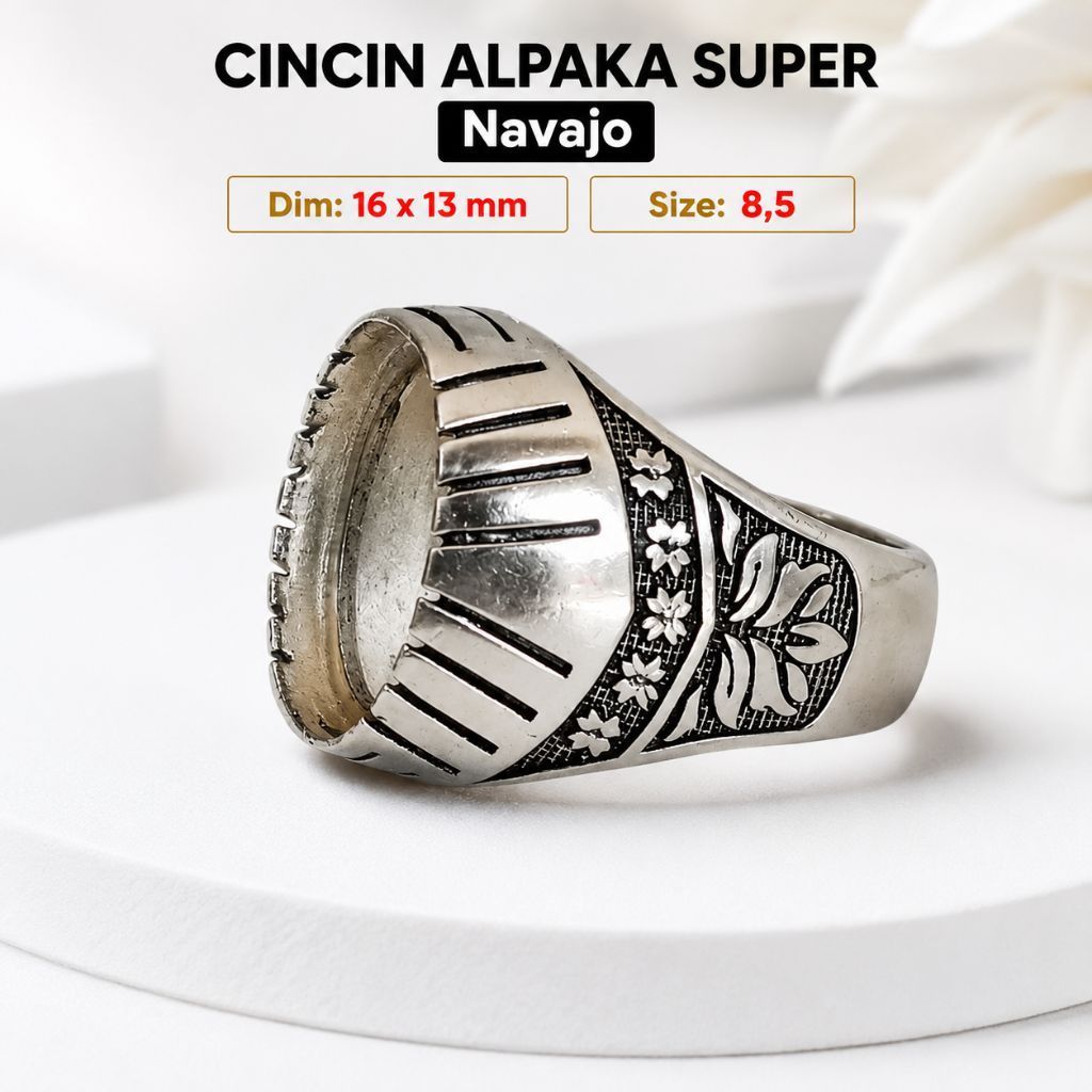 NAVAJO.02 SUPER CARVED ALPACA RING
