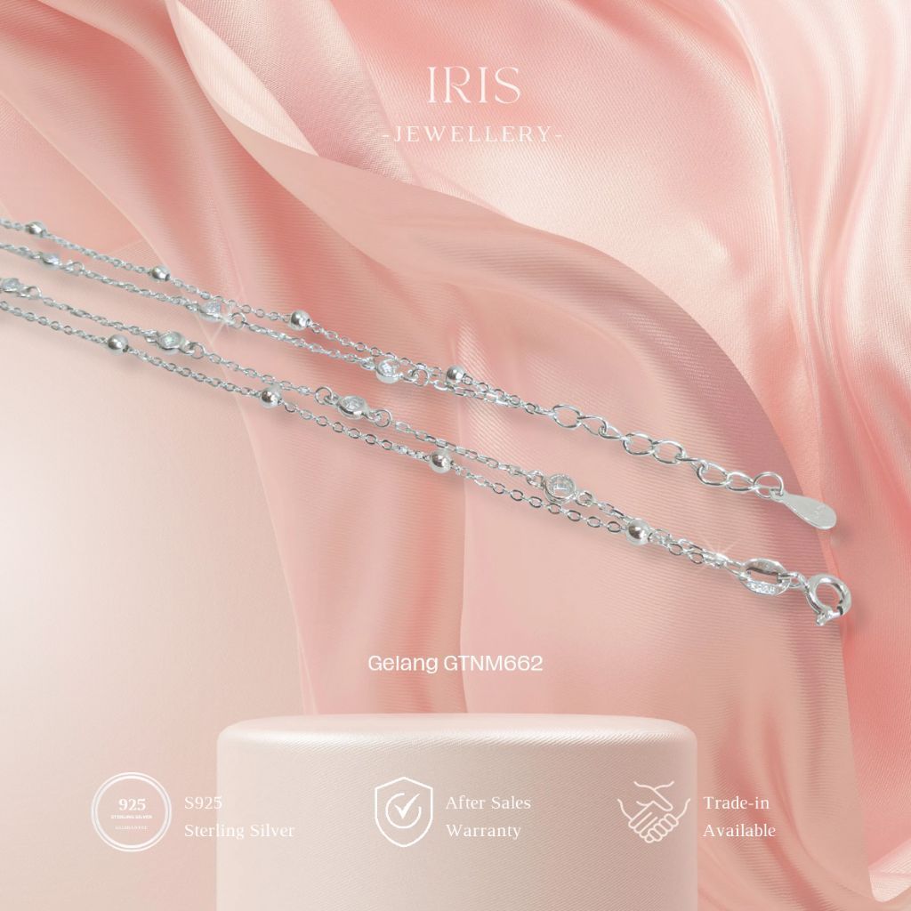 [Iris Jewellery] - GTNM662 Bracelet - 925 Sterling Silver Plated 18K White Gold