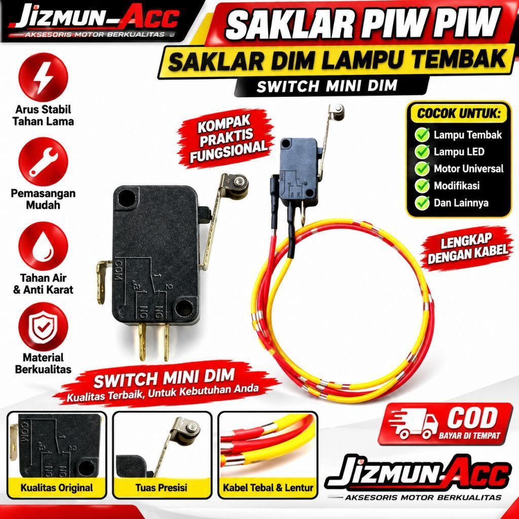 สวิตช์สปอตไลท์ Piw Piw สวิตช์หรี่ไฟขนาดเล็กสําหรับสปอตไลท์เลเซอร์ d2 Universal Motorcycle