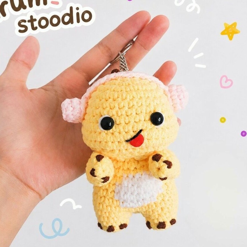 GUNDAN CUTE NAILONG KNITTED KEYCHAIN