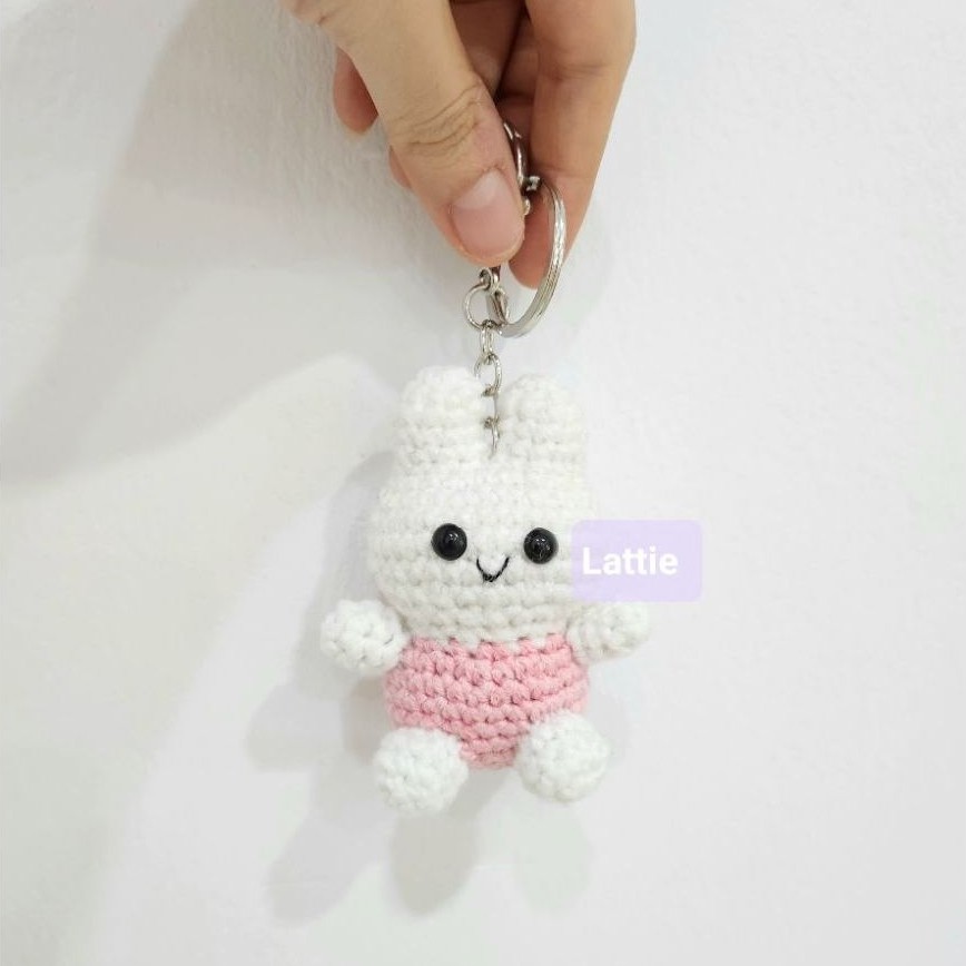 GANTUNGAN HANDMADE MIFFY CROCHET KEYCHAIN/MIFFY KEYCHAIN/MIFFY KNITTED KEYCHAIN/MIFFY KEYCHAIN