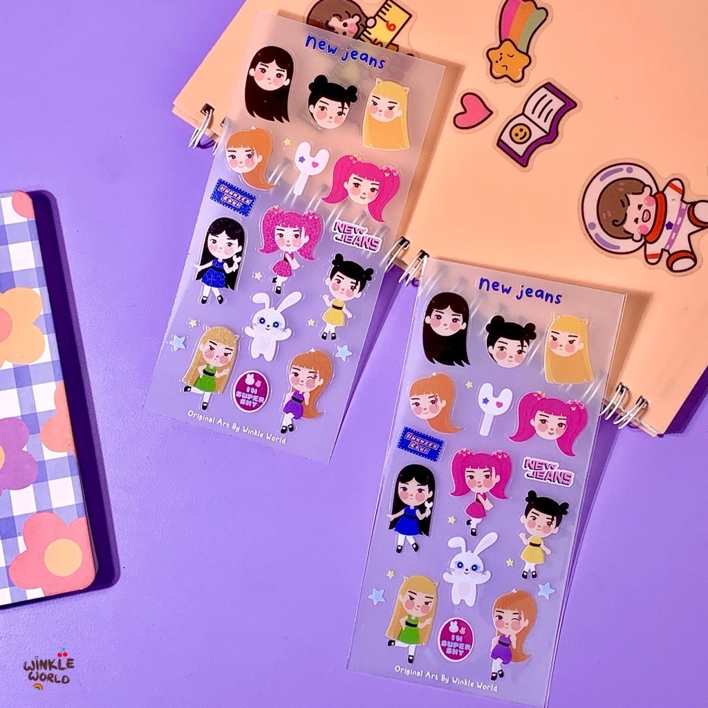 Winkleworld - NJZ Aesthetic UV Sticker / Tumbler Sticker / Newjeans UV Sticker / Deco Journal HP Lap