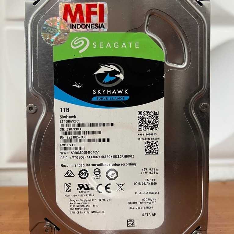 Seagate Skyhawk ฮาร์ดดิสก์ 1TB sentinel 100%