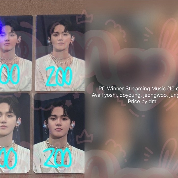 HYUNSUK TEUDAY PHOTOCARD PC WINNER STREAMING MUSIC EVENT YOSHI DOYOUNG JEONGWOO JUNGHWAN