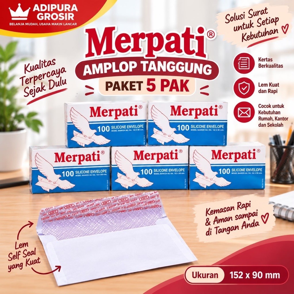 (5 แพ็ค) BLUE DOVE ENVELOPE 104 FPS 70 G
