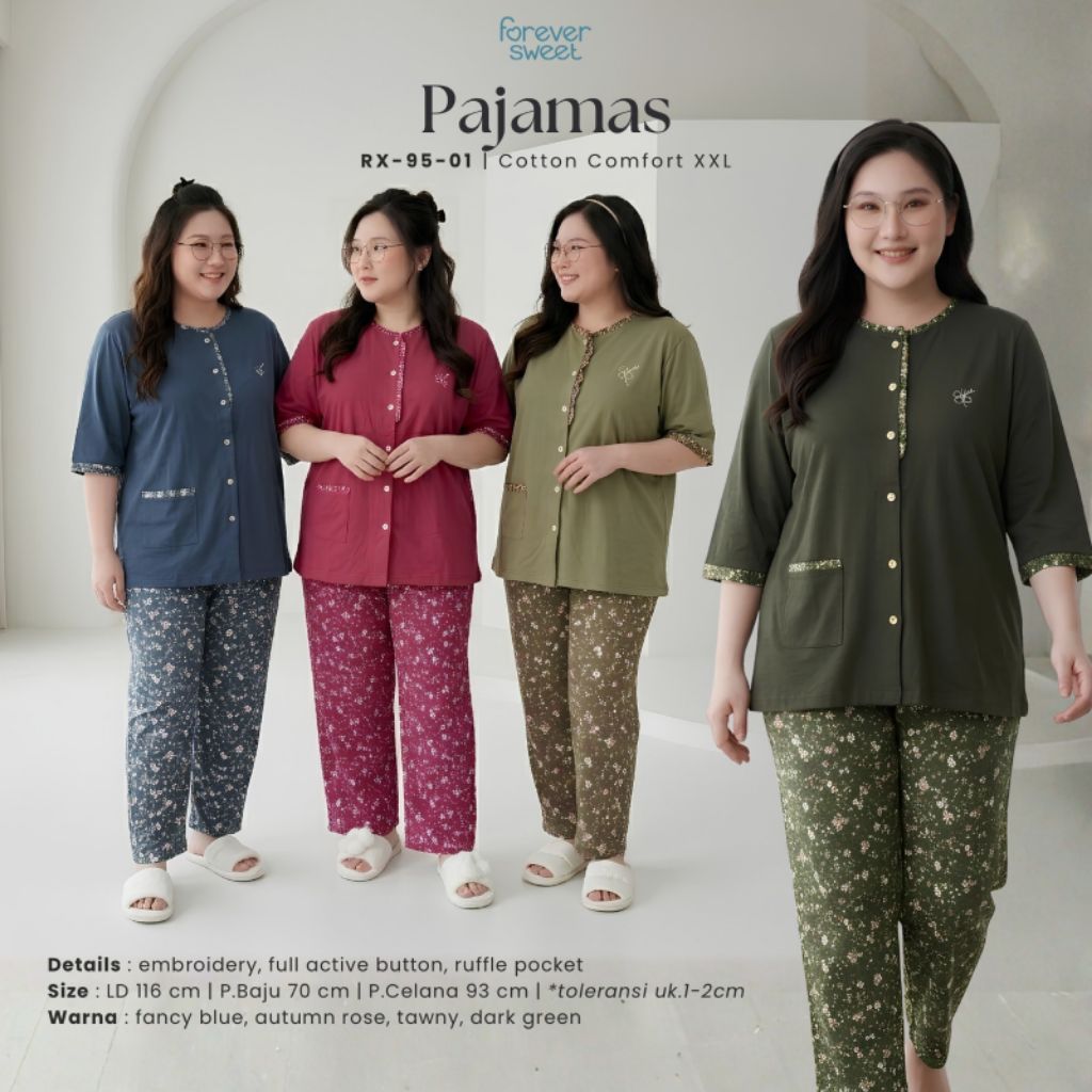 FOREVER SWEET - PAJAMAS - Oneset RX - 95 - 01 XXL / Oneset PAJAMAS Cotton Comfort XXL
