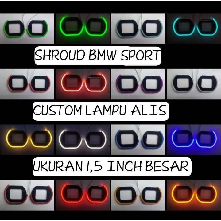 Shroud BMW sport bed matrix 1.5 นิ้วโคมไฟคิ้วแบบกําหนดเองขนาดภายนอก 2.5 นิ้ว