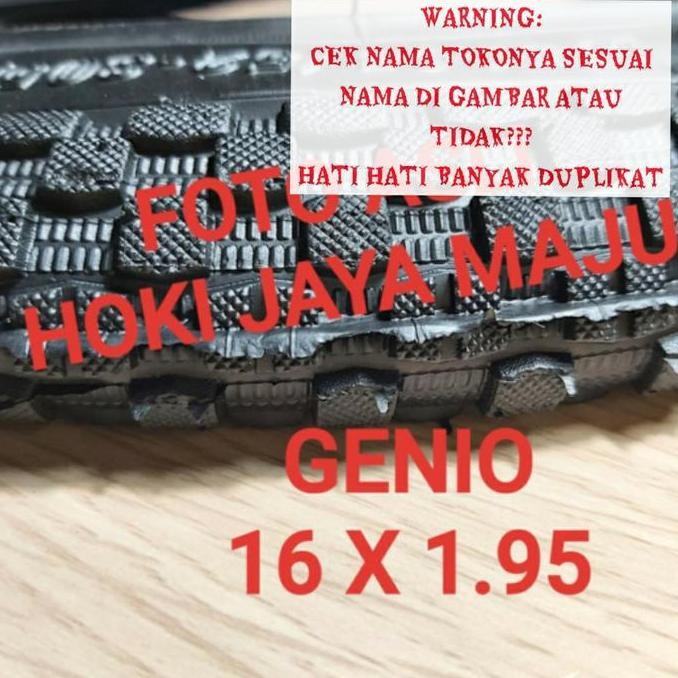 ยางนอก 16 x 1.95 genio 52 - 305 16x195 16x1.95 16 x 195 เดิม