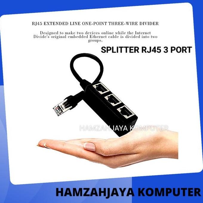 DB16 >> Rj45 Splitter 1 out 3 LAN Ethernet Network Connector Hub Spliter 1 Male to 3 Female port Lan