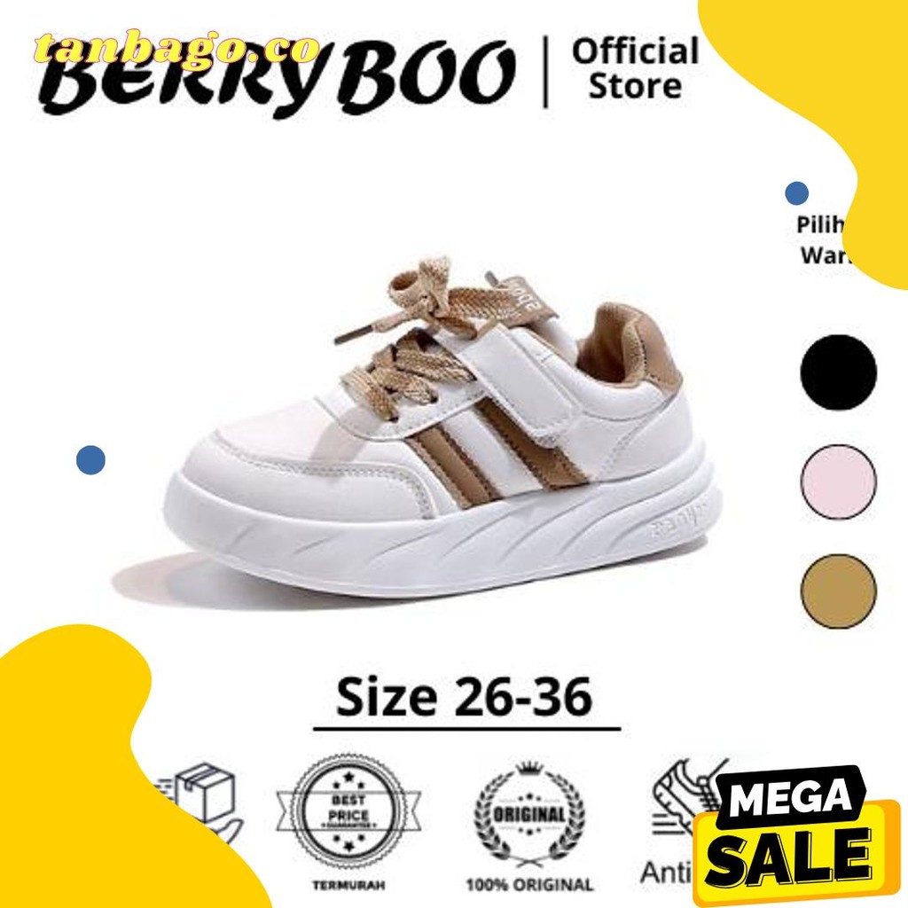 Again Nih Berrybenkao B060 รองเท้าผ้าใบสีขาวนําเข้าสําหรับเด็กชายและเด็กหญิงขนาด 26-36 Bd