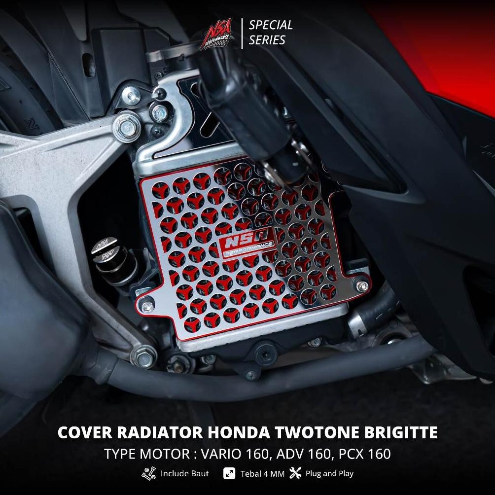 อัปเดต! NSA COVER RADIATOR HONDA 160 TwoTone Brigitte ฝาครอบหม้อน้ํา VARIO PCX ADV STYLO 160 อุปกรณ์